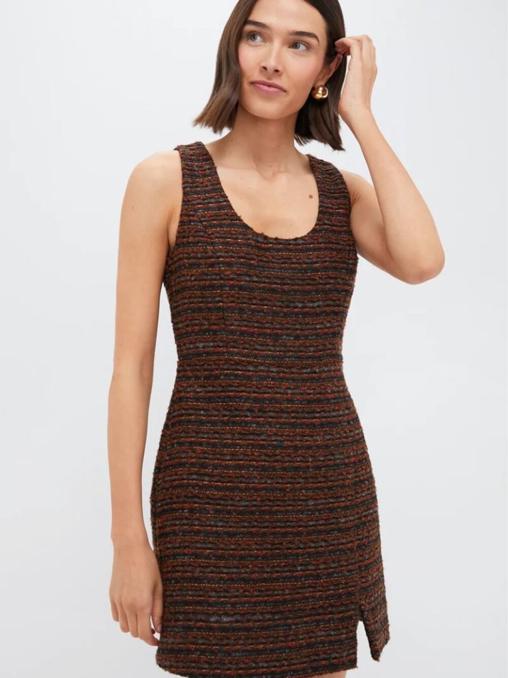 Hyacinth House Black Multi Shimmer Tweed Mae Mini Dress